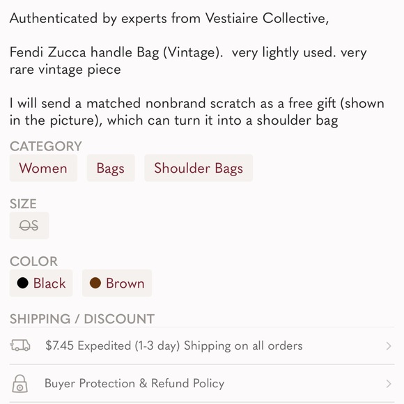 fendi Vintage Handle Zucca Canvas Shoulder Bag - Picture 11 of 11